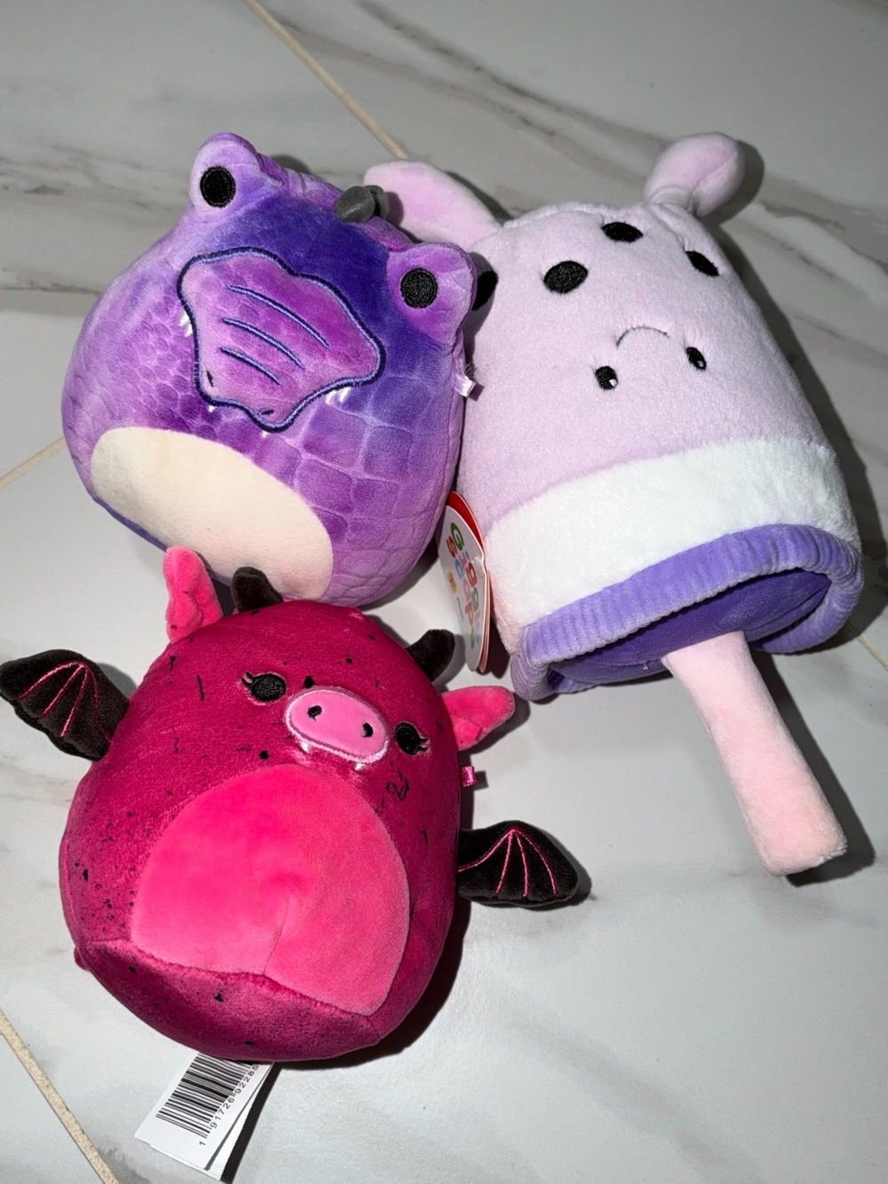 Squishmallows Pink, Magenta & Purple Plush Trio - Adorable Kids Stuffed Animals